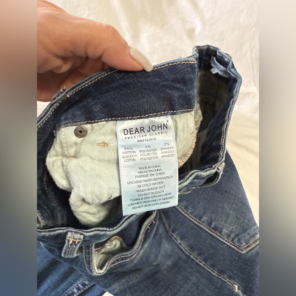 Dear John | SZ 30 (32.5” Inseam) | Alto Split Hem Ankle Flare Denim Blue Jeans - Picture 3 of 10